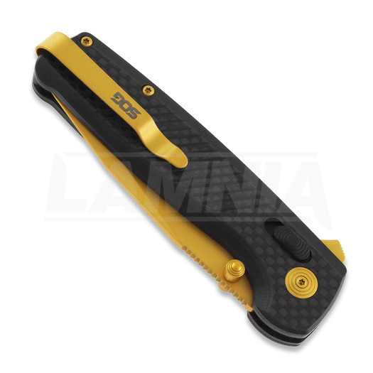SOG Terminus XR LTE 折り畳みナイフ, carbon+gold SOG-TM1033-BX