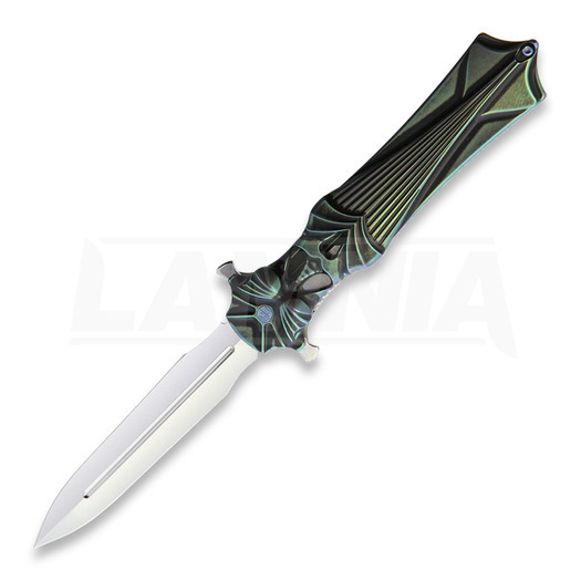 Rike Knife Amulet Linerlock sulankstomas peilis, žalia
