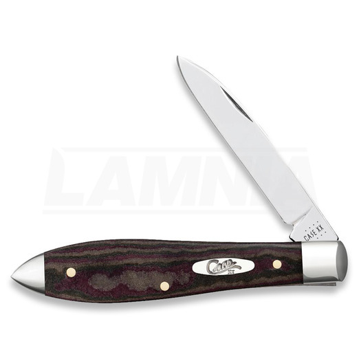 Case Cutlery Rustic Red Richlite Smooth Tear Drop pocket knife 13627