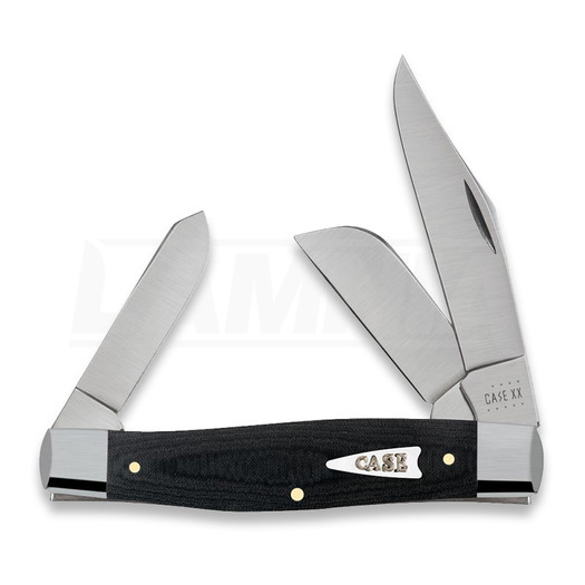Case Cutlery Black Micarta Smooth Large Stockman pocket knife 27732