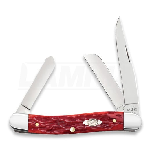 Перочинный нож Case Cutlery Dark Red Bone Peach Seed Jig Chrome Vanadium Medium Stockman 31951