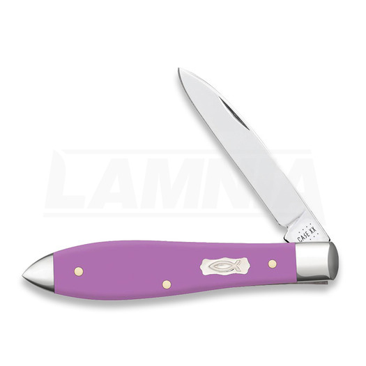 Case Cutlery Lilac Synthetic Smooth Tear Drop pocket knife 39165