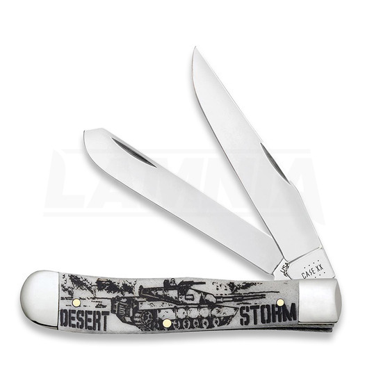 Case Cutlery War Series Smooth Natural Bone Trapper Desert Storm Pocket knife 50953