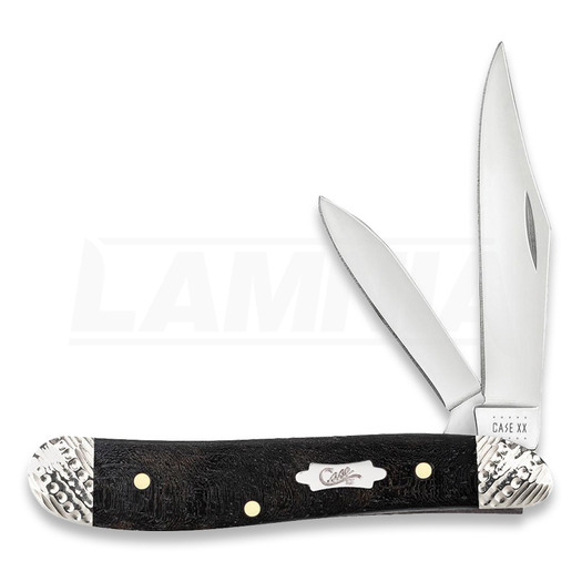 Case Cutlery Worked Bolster Ebony Wood Smooth Peanut pocket knife 59674