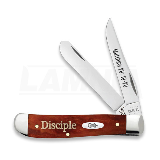 Pocket knife Case Cutlery Smooth Chestnut Bone MiniTrapper Matthew 28: 19-20 60868