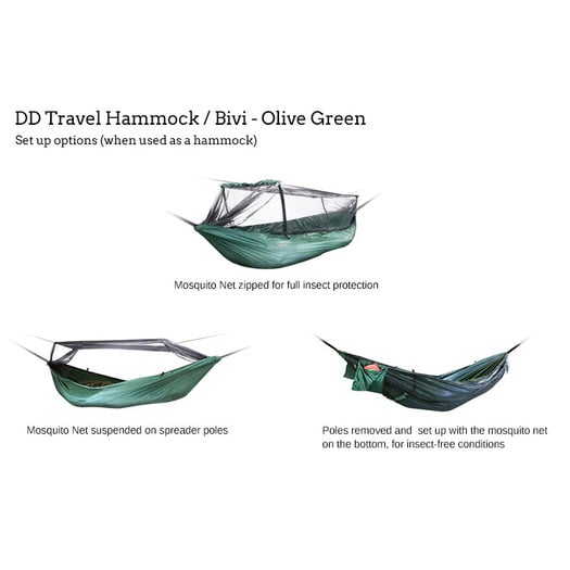 DD Hammocks Travel Hammock, olivgrön