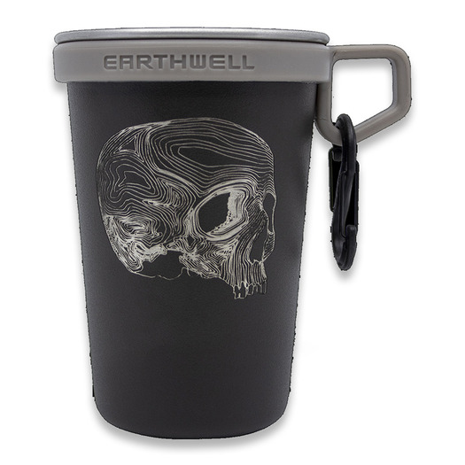 Triple Aught Design Earthwell Pint Cup Black Topo Skull