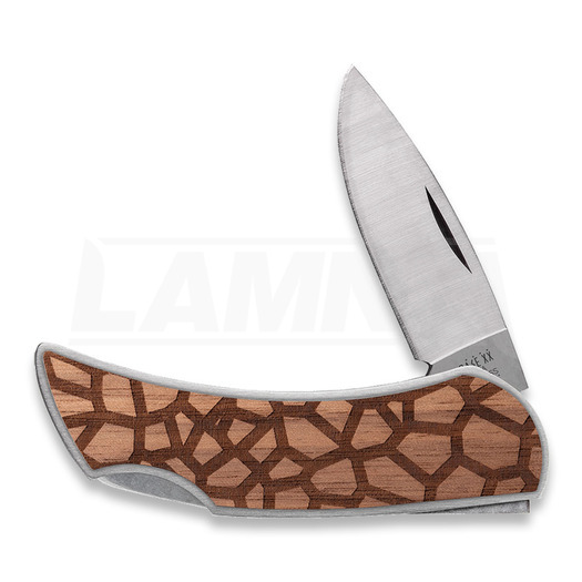 Couteau pliant Case Cutlery Woodchuck Giraffe Brushed Stainless Steel Executive Lockback 64320