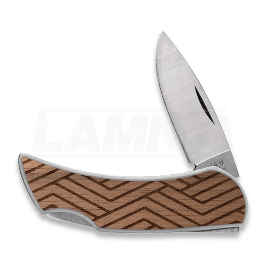 Couteau pliant Case Cutlery Woodchuck Lines Brushed Stainless Steel Executive Lockback 64322