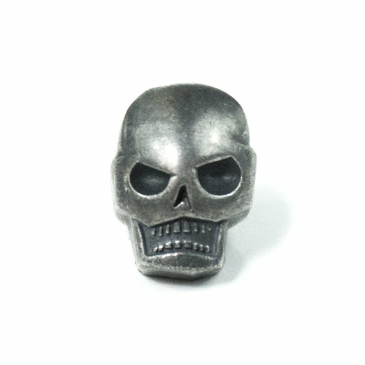Prometheus Design Werx PDW Memento Mori Skull Bead - Silver