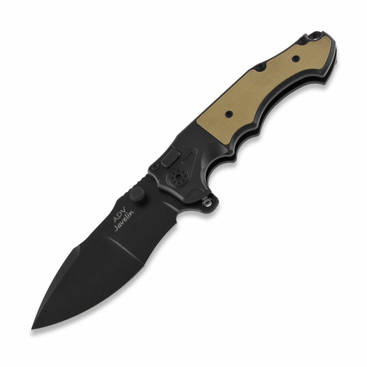 Andre de Villiers Javelin G10 folding knife, black/khaki