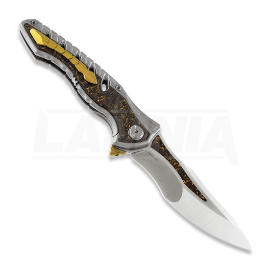 Складной нож Maxace Hive, gold marble carbon fiber