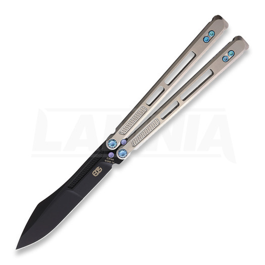 EOS Trident balisong, Satin Blue