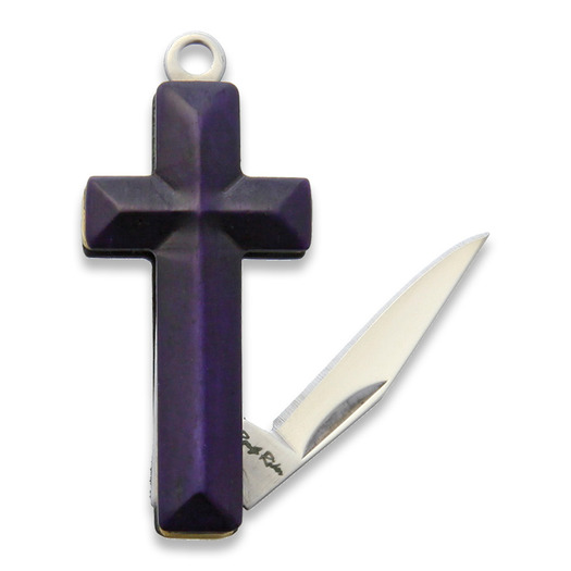 Nóż składany Rough Ryder Cross Knife Purple Smooth Bone