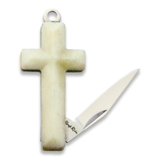 Rough Ryder Cross Knife White Smooth Bone vouwmes