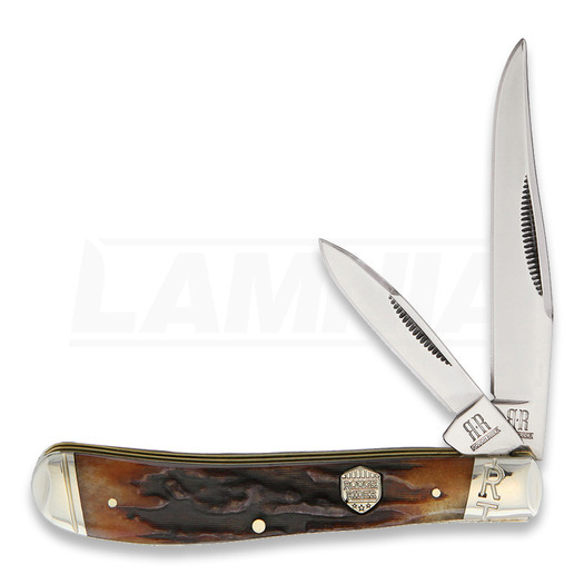 Rough Ryder Trapper Brown Stag Bone pocket knife