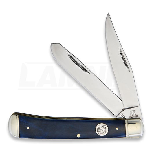 Rough Ryder Trapper Blue Bone pocket knife