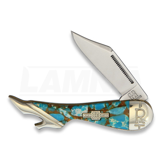 Nóż składany Rough Ryder Leg Knife Amber Turquoise