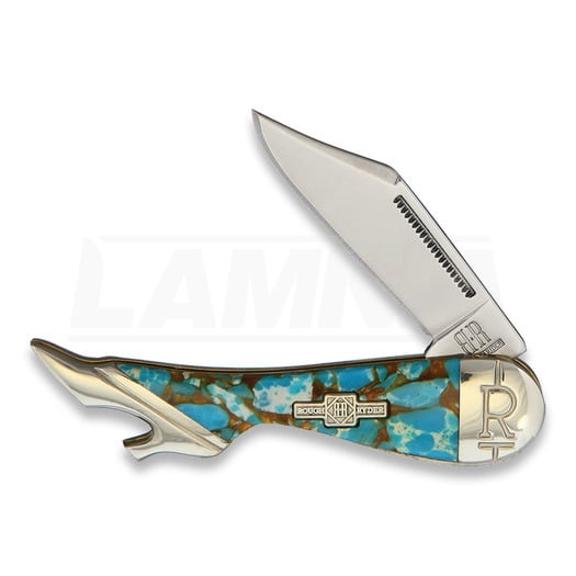 Couteau pliant Rough Ryder Leg Knife Amber Turquoise