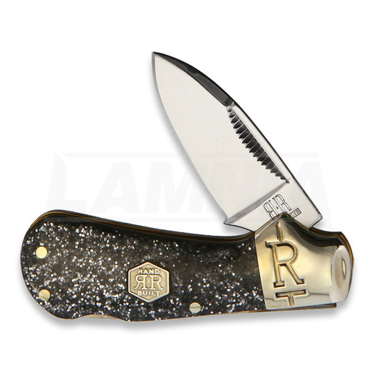 Rough Ryder Cub Lockback Silver Sparkle folding knife