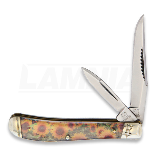 Rough Ryder Small Trapper Sun Flowers pocket knife