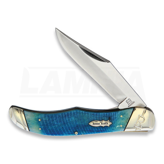 Rough Ryder Black and Blue Folding Hunter pocket knife