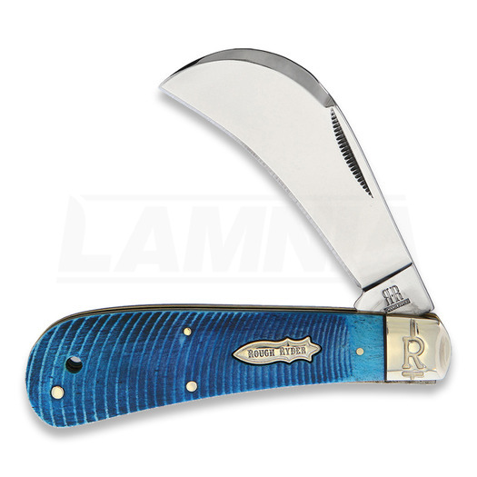 Rough Ryder Black And Blue Hawkbill pocket knife