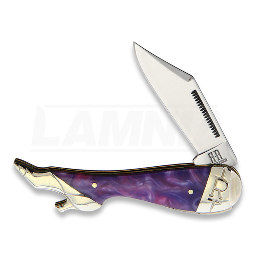 Liigendnuga Rough Ryder Leg Knife Purple Swirl