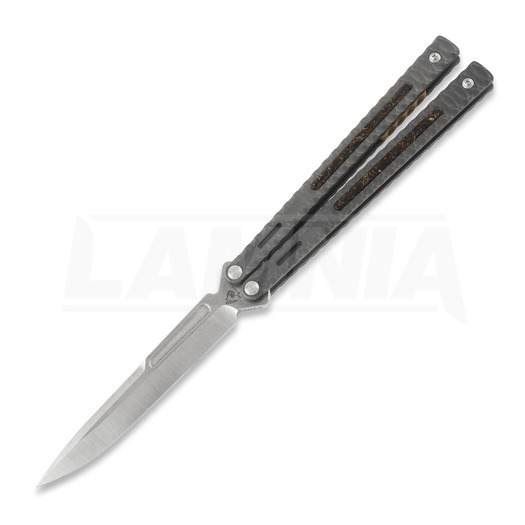 Maxace Obsidian Spearpoint butterfly knife, dark grey, latchless