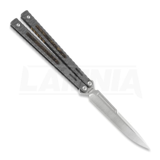 Couteau papillon Maxace Obsidian Spearpoint, dark grey, latchless