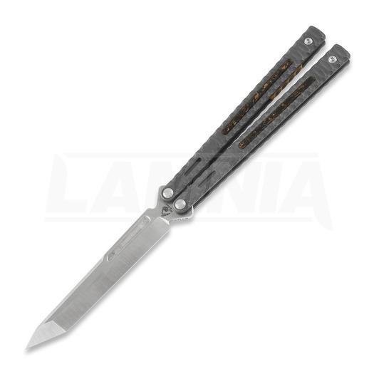 Nož motýlek Maxace Obsidian Tanto, dark grey, latchless