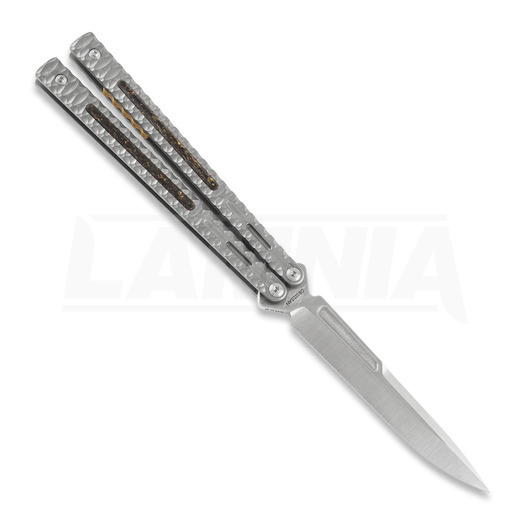 Couteau papillon Maxace Obsidian Spearpoint, light grey, latchless