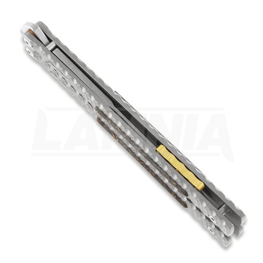 Maxace Obsidian Tanto balisong, light grey, latchless