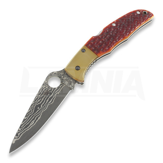 Spyderco Endura Orange Jigged Bone SPRINT RUN folding knife C10JBOP