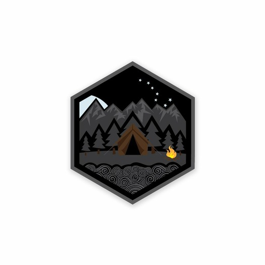 Prometheus Design Werx All Terrain Campsite Night Mini-Sticker