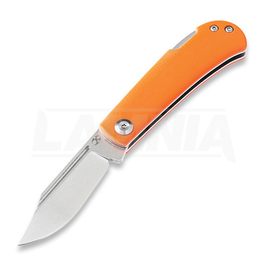 Kansept Knives Wedge Backlock G10 折り畳みナイフ, オレンジ色