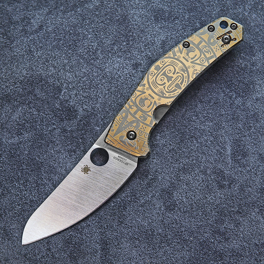 Πτυσσόμενο μαχαίρι Spyderco SpydieChef CQI, gold maya C211TIPLS12