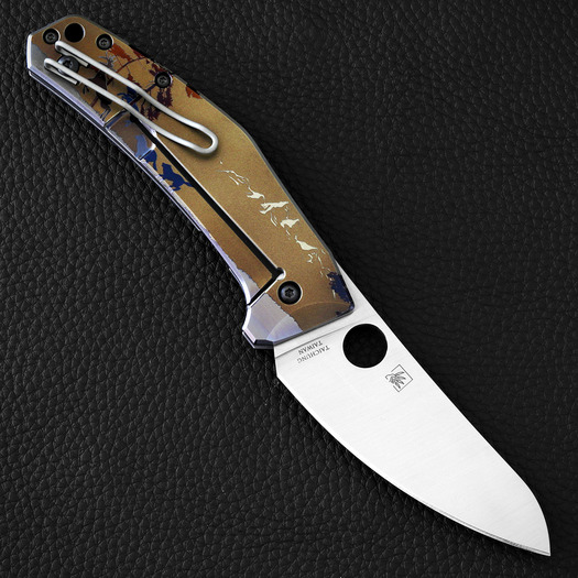 Spyderco SpydieChef CQI folding knife, dusk hunt C211TIPLS17
