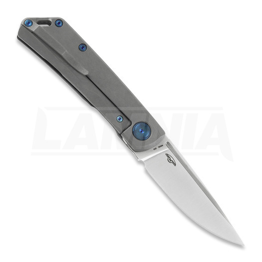 RealSteel Luna Boost Framelock 折り畳みナイフ, carbon fiber blue 7076