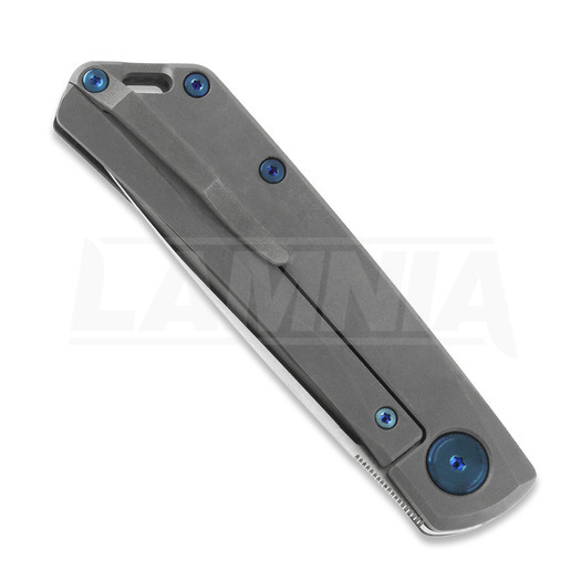 RealSteel Luna Boost Framelock foldekniv, carbon fiber blue 7076