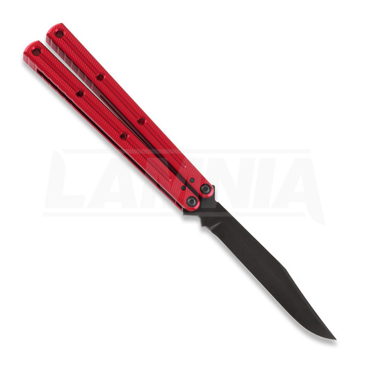 Navaja mariposa Squid Industries Krake Raken Bowie Inked Red V2.5