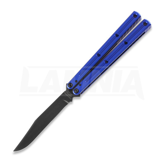 Squid Industries Krake Raken Bowie Inked Blue V2.5 butterfly knife