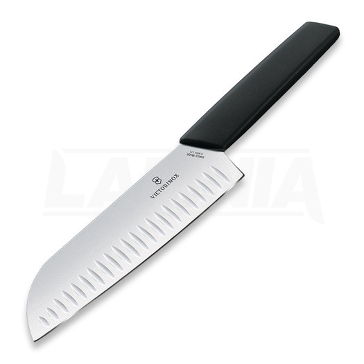 Japanese kitchen knife Victorinox Swiss Modern Santoku 17cm, černá