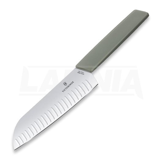 Victorinox Swiss Modern Santoku 17cm japanese kitchen knife, olijfgroen