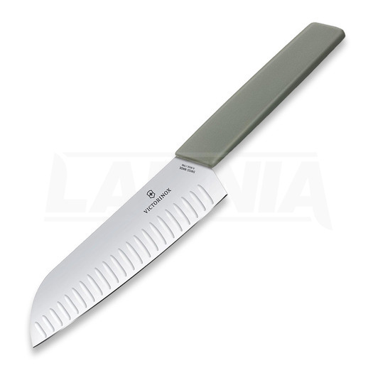 Japanese kitchen knife Victorinox Swiss Modern Santoku 17cm, зелен