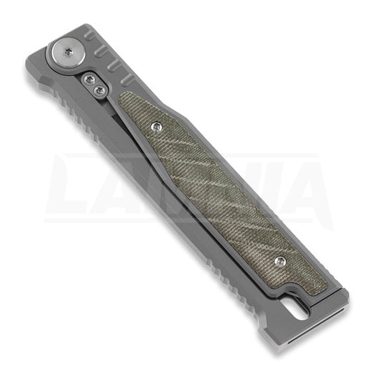 Couteau Reate EXO Drop Point, green micarta