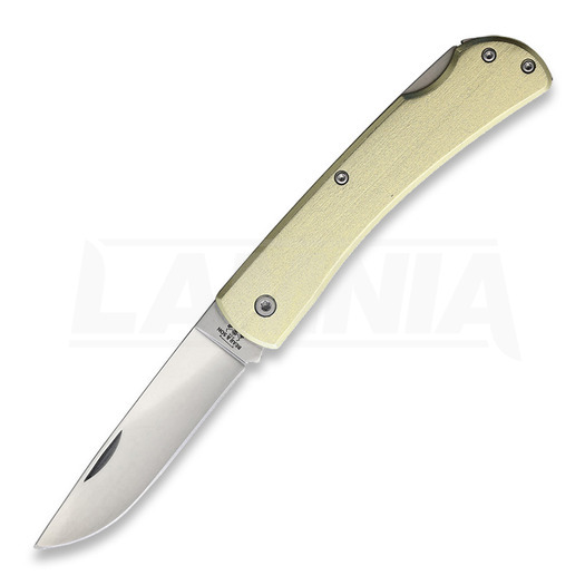 Bear & Son Yellow Aluminum Large folding knife
