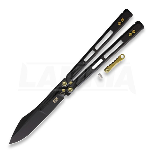 EOS Trident Black And Gold folding knife