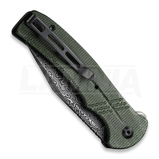 CIVIVI Cogent Damascus 折り畳みナイフ, green micarta C20038D-DS1