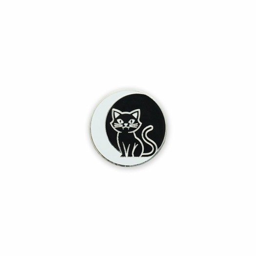 Prometheus Design Werx Black Cat Moon GID Lapel Pin
